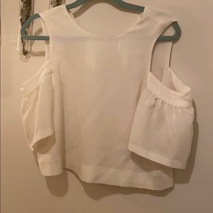 Club Monaco peep shoulder blouse
